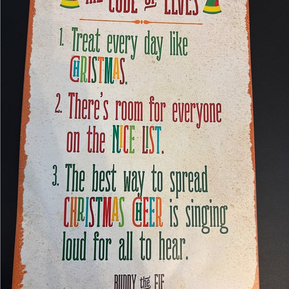Festive Holiday Sign with Elf Code